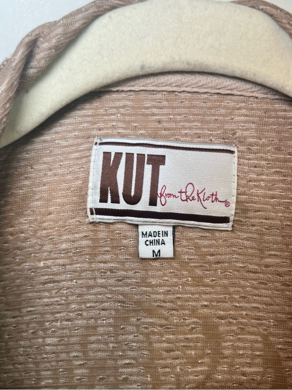KUT from the Kloth Taupe & White Zebra Patterned Open Front Sweater Cardigan - Picture 4 of 13